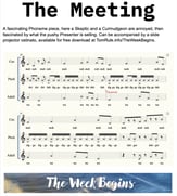 THE MEETING Three/Four-Part choral sheet music cover